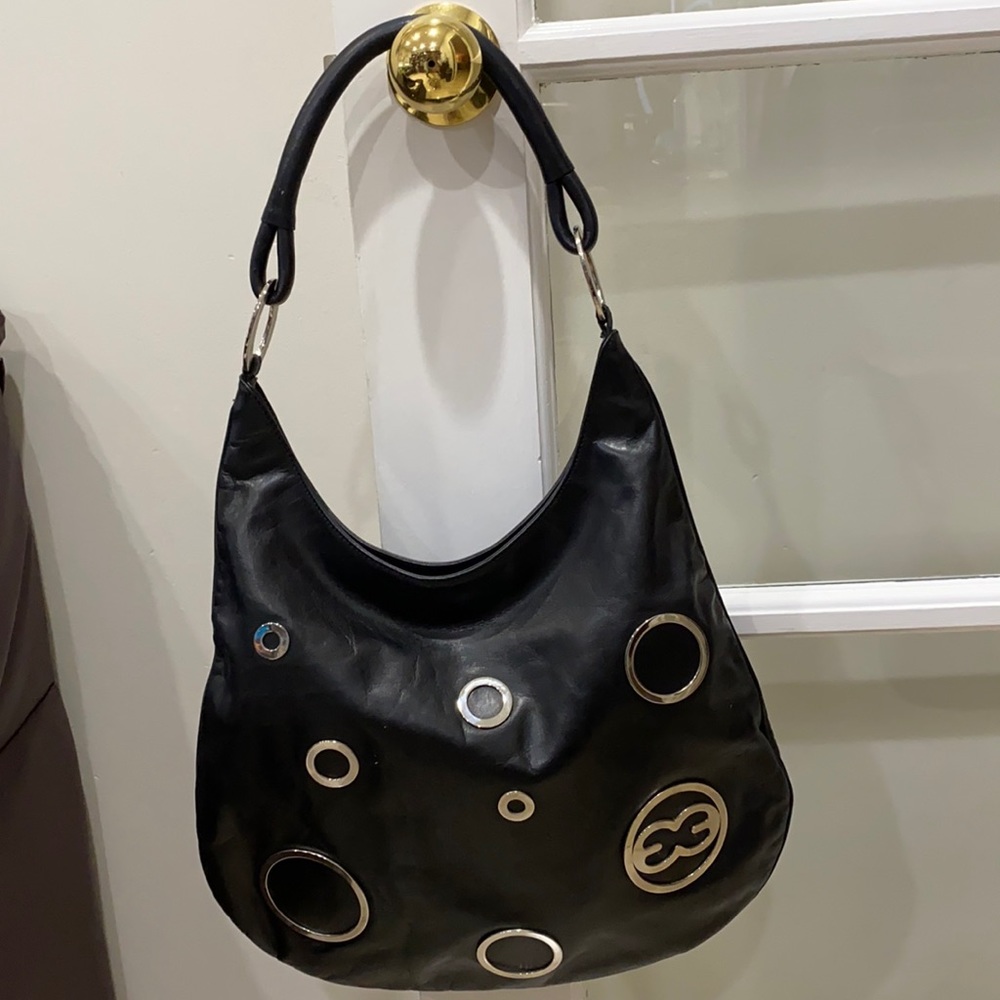 Black & silver Escada leather Hobo bag!!!